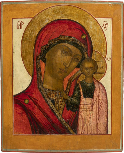 AN ICON SHOWING THE KAZANSKAYA MOTHER OF GOD