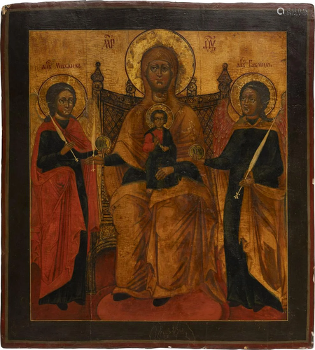 A LARGE ICON SHOWING THE MOTHER OF GOD OF THE KIEV