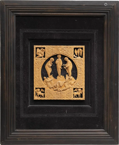 A WOOD CARVING SHOWING THE TRANSFIGURATION …