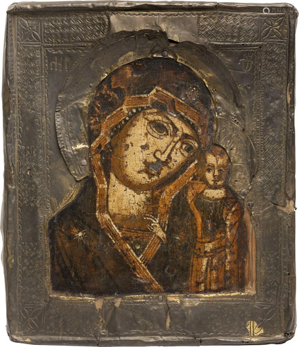 AN ICON SHOWING THE KAZANSKAYA MOTHER OF GOD WI…