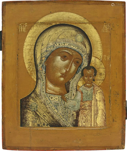 AN ICON SHOWING THE KAZANSKAYA MOTHER OF GOD