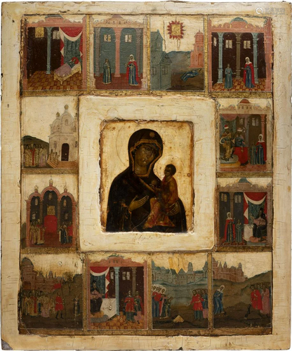 A MONUMENTAL ICON SHOWING THE TIKHVINSKAYA MOT…