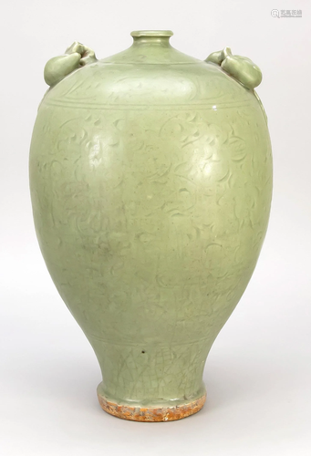 Longquan celadon meiping vase,