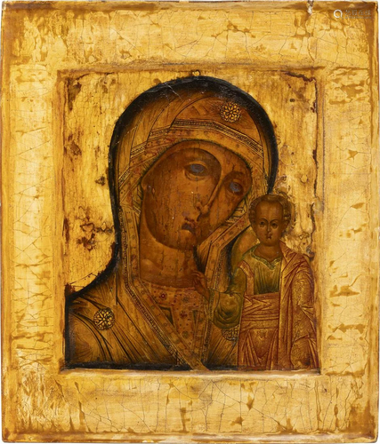 AN ICON SHOWING THE KAZANSKAYA MOTHER OF GOD