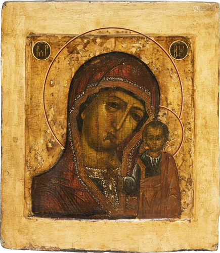 AN ICON SHOWING THE KAZANSKAYA MOTHER OF GOD