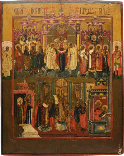 A LARGE ICON SHOWING THE PROTECTING VEIL OF THE MOT…