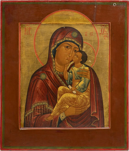 AN ICON SHOWING THE SWEET-KISSING MOTHER OF GOD