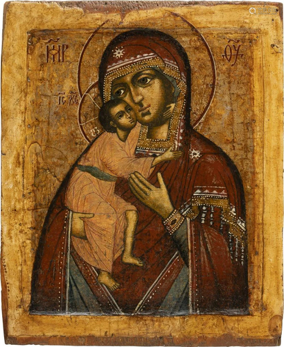 AN ICON SHOWING THE FEODOROVSKAYA MOTHER OF GOD