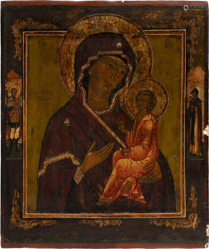 AN ICON SHOWING THE TIKHVINSKAYA MOTHER OF GOD