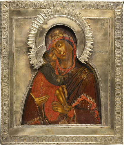 AN ICON SHOWING THE TOLGSKAYA MOTHER OF GOD WITH…