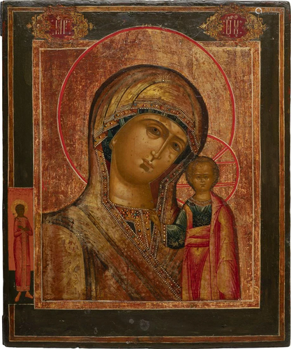 AN ICON SHOWING THE KAZANSKAYA MOTHER OF GOD