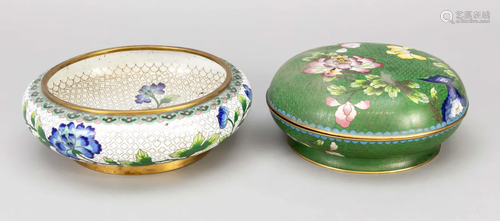 2 pieces of cloisonnÃ©, China,