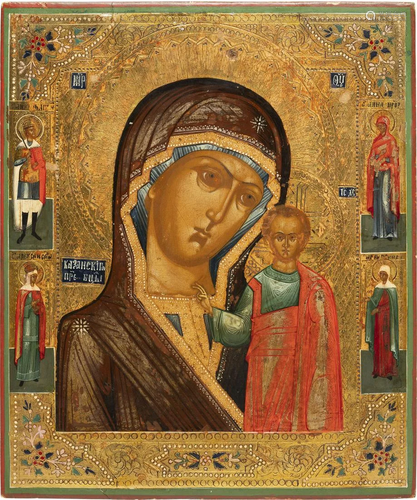 AN ICON SHOWING THE KAZANSKAYA MOTHER OF GOD