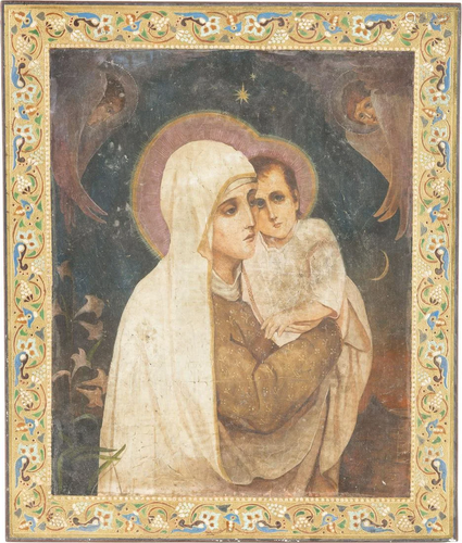 A LARGE ICON SHOWING THE MOTHER OF GOD AFTER VIKTOR