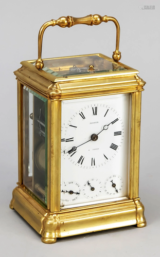 Travel clock around 1900, with