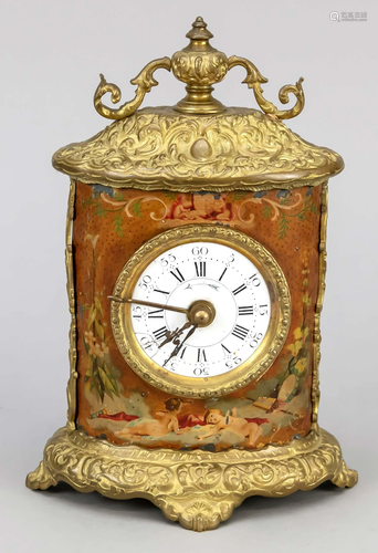 alarm clock around 1900, brass