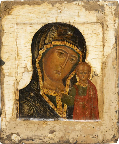 AN ICON SHOWING THE KAZANSKAYA MOTHER OF GOD