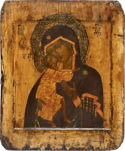 AN ICON SHOWING THE FEODOROVSKYA MOTHER OF GOD