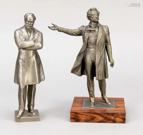 Two statuettes of Russian writ