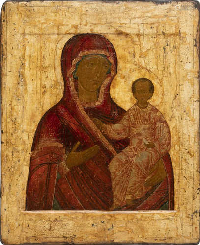 A LARGE ICON SHOWING THE SMOLENSKAYA MOTHER OF GOD