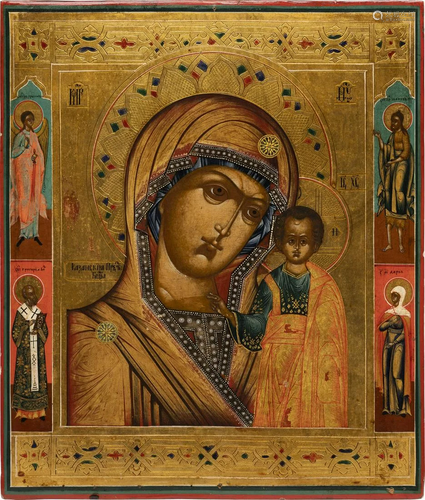 AN ICON SHOWING THE KAZANSKAYA MOTHER OF GOD