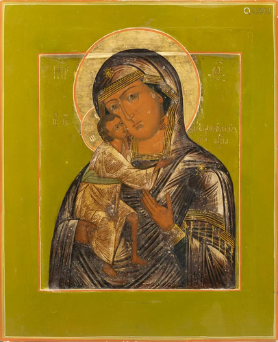 AN ICON SHOWING THE FEODOROVSKAYA MOTHER OF GOD