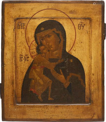 AN ICON SHOWING THE FEODOROVSKAYA MOTHER OF GOD