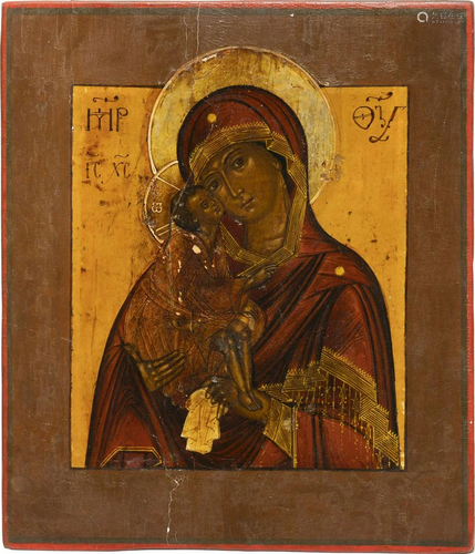 AN ICON SHOWING THE DONSKAYA MOTHER OF GOD