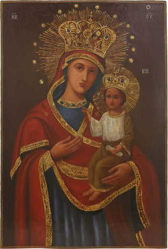 A VERY LARGE IMAGE OF THE MOTHER OF GOD 'OZERYANSKAYA'