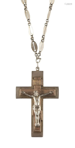 A GOLD AND SILVER-GILT PECTORAL CROSS