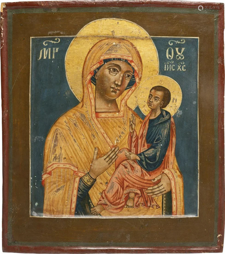 AN ICON SHOWING THE TIKHVINSKAYA MOTHER OF GOD