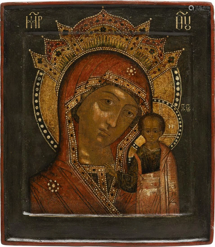 AN ICON SHOWING THE KAZANSKAYA MOTHER OF GOD