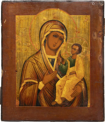 AN ICON SHOWING THE IVERSKAYA MOTHER OF GOD