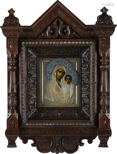 AN ICON SHOWING THE KAZANSKAYA MOTHER OF GOD WI…