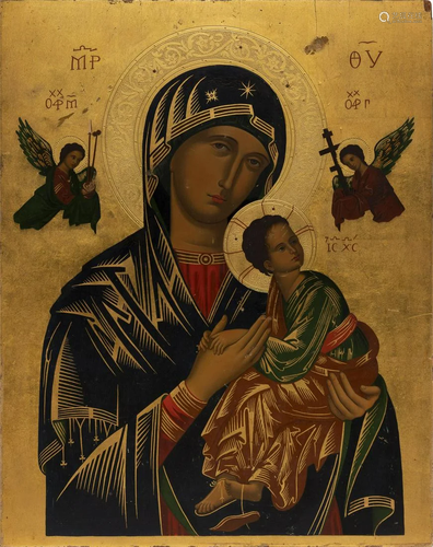 A DATED IMAGE OF THE MOTHER OF GOD OF THE LADY OF