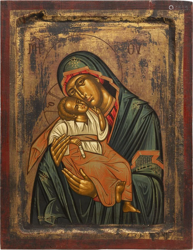 A LARGE ICON SHOWING THE MOTHER OF GOD 'GLYKOPHILO…