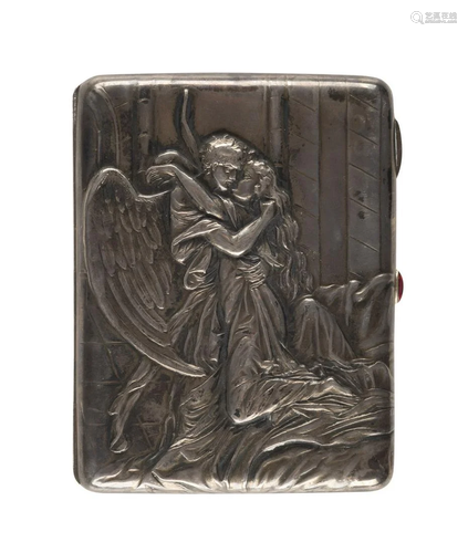 A SILVER CIGARETTE CASE