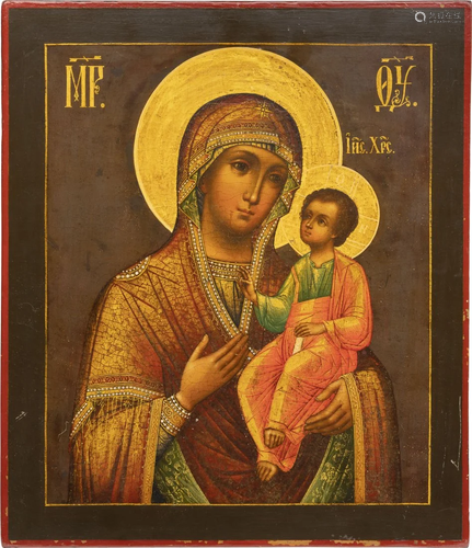 A VERY FINE AND RARE ICON SHOWING THE JERUSALIMSK…