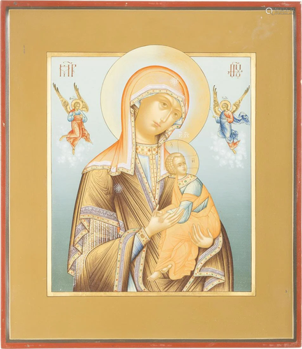 AN ICON SHOWING THE MOTHER OF GOD OF THE PASSION