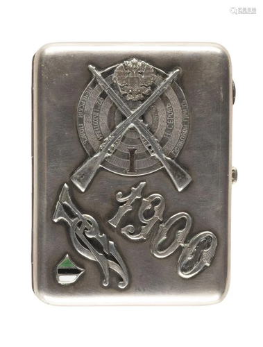 A SILVER CIGARETTE CASE