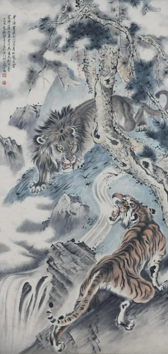 A Chinese Scroll Painting By Zhang Shanzi