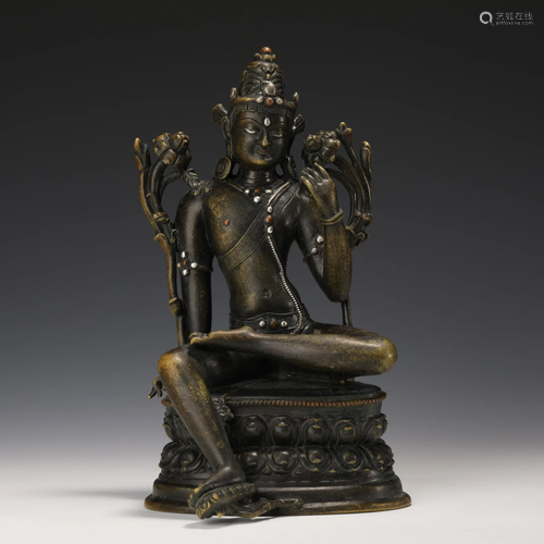 A Copper Alloy Seated Avalokitesvara