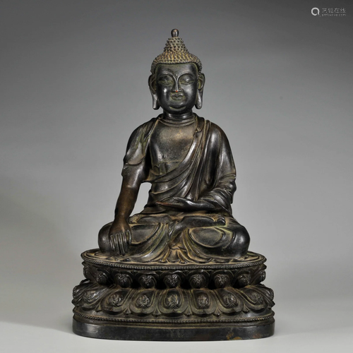 A Bronze Seated Shakyamuni Qing Dynasty