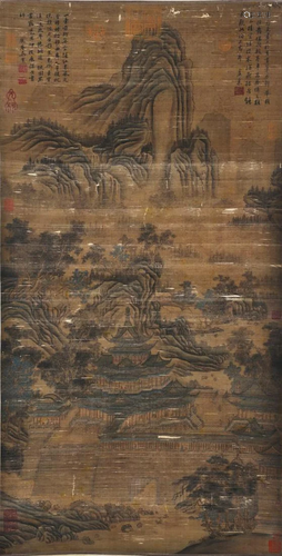 A Chinese Scroll Painting By Guo Zhongshu