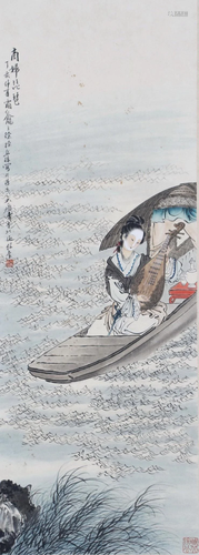 A Chinese Scroll Painting By Xu Cao