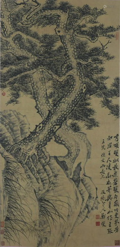 A Chinese Scroll Painting By Zheng Banqiao