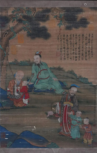 A Chinese Scroll Painting By Li Gonglin