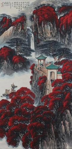 A Chinese Scroll Painting By Wei Zixi