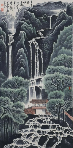 A Chinese Scroll Painting By Li Keran