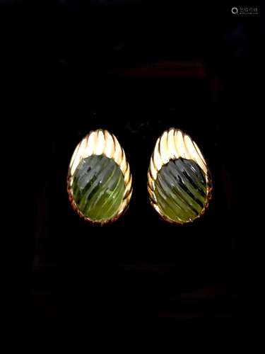 BOUCHERON, Modèle Ludivine, paire de boucles d'oreilles en o...